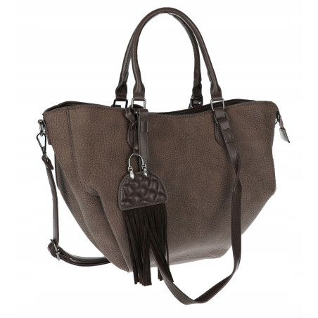 Torebka Damska Shopper na Ramię modna do ręki Listonoszka MC936 Czekoladowa