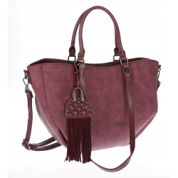 Torebka Damska Shopper na Ramię modna do ręki Listonoszka MC936 Bordowa