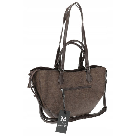 Torebka Damska Shopper na Ramię modna do ręki Listonoszka MC936 Czekoladowa