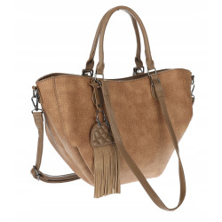 Torebka Damska Shopper na Ramię modna do ręki Listonoszka MC936 Beżowa