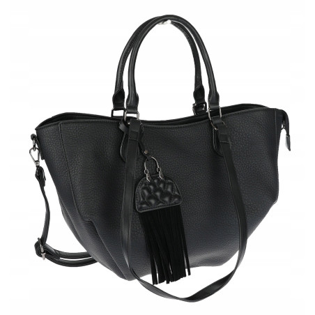 Torebka Damska Shopper na Ramię modna do ręki Listonoszka MC936 Czarna