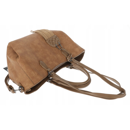 Torebka Damska Shopper na Ramię modna do ręki Listonoszka MC936 Beżowa