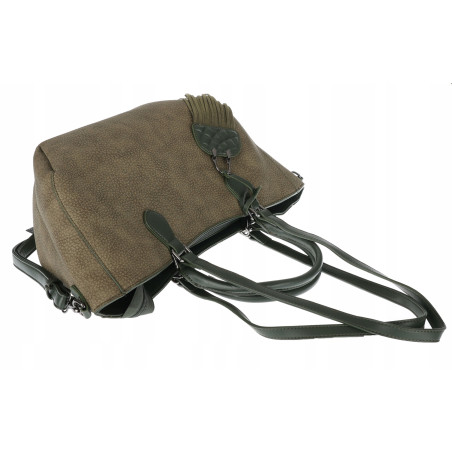 Torebka Damska Shopper na Ramię modna do ręki Listonoszka MC936 Zielona