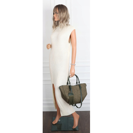 Torebka Damska Shopper na Ramię modna do ręki Listonoszka MC936 Zielona