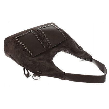 Torebka Damska Shopper na Ramię worek torba Listonoszka MC868 C. Czekolada