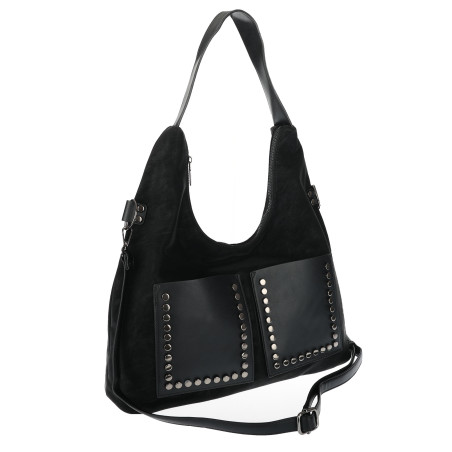 Torebka Damska Shopper na Ramię worek modna torba Listonoszka MC868 Czarna