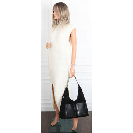 Torebka Damska Shopper na Ramię worek modna torba Listonoszka MC868 Czarna