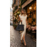 Torebka damska zamszowa worek shopper na ramię listonoszka PB140 Szara