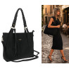 Torebka Damska Worek Shopper Torba na Ramię duża pajemna CC6611 Czarna
