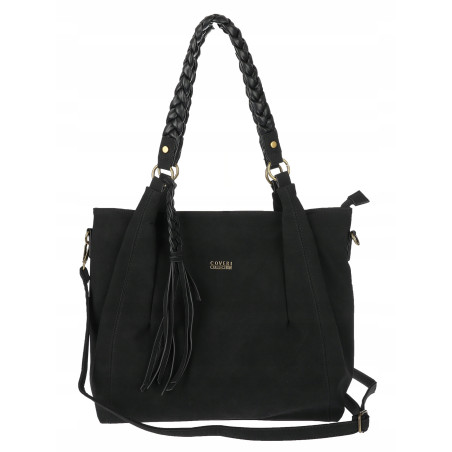 Torebka Damska Worek Shopper Torba na Ramię duża pajemna CC6611 Czarna