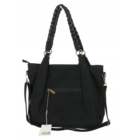 Torebka Damska Worek Shopper Torba na Ramię duża pajemna CC6611 Czarna