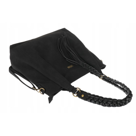 Torebka Damska Worek Shopper Torba na Ramię duża pajemna CC6611 Czarna