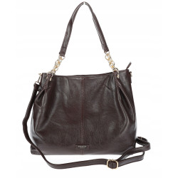 Torebka damska shopper A4 elegancka torba duża do pracy PJ281 Czekoladowa