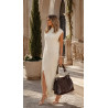 Torebka damska shopper A4 elegancka torba duża do pracy PJ281 Czekoladowa