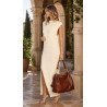 Torebka damska shopper A4 elegancka torba modna duża do pracy PJ281 Brązowa
