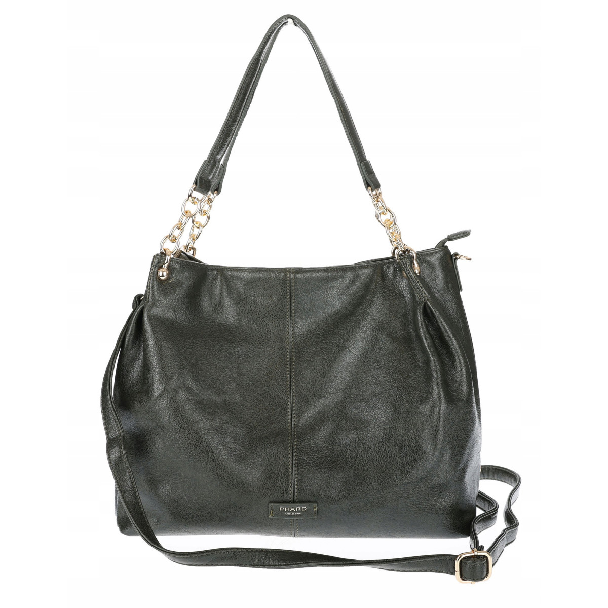 Torebka damska shopper A4 elegancka torba modna duża do pracy PJ281 Zielona