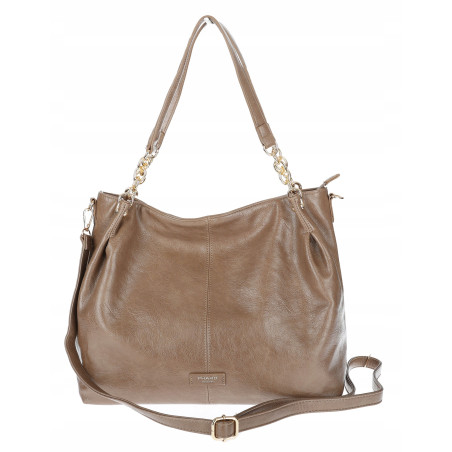 Torebka damska shopper A4 elegancka torba duża modna do pracy PJ281 Beżowa
