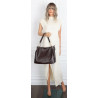 Torebka damska shopper A4 elegancka torba duża do pracy PJ281 Czekoladowa