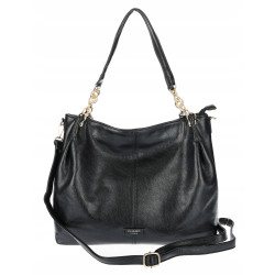 Torebka damska shopper A4 elegancka torba duża modna do pracy PJ281 Czarna
