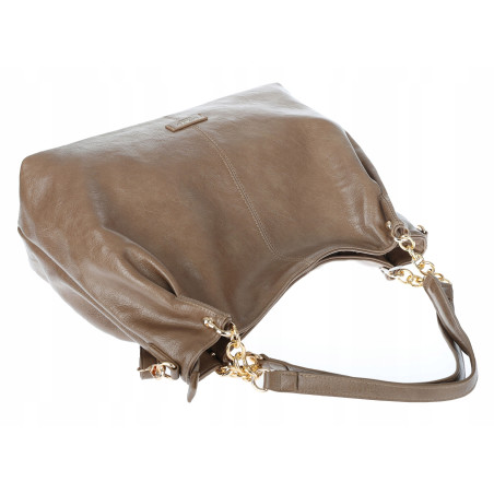 Torebka damska shopper A4 elegancka torba duża modna do pracy PJ281 Beżowa