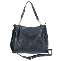 Torebka damska shopper A4 elegancka torba duża do pracy PJ281 Granatowa