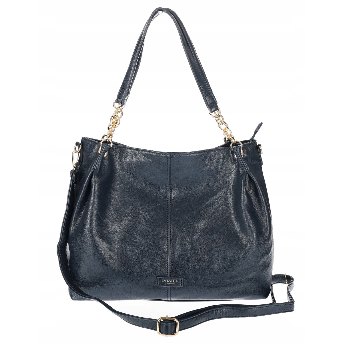 Torebka damska shopper A4 elegancka torba duża do pracy PJ281 Granatowa
