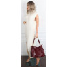 Torebka damska shopper A4 elegancka torba duża modna do pracy PJ281 Bordowa