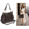 Torebka damska shopper A4 elegancka torba duża do pracy PJ281 Czekoladowa