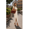 Torebka damska shopper A4 elegancka torba modna duża do pracy PJ281 Brązowa