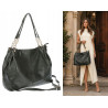 Torebka damska shopper A4 elegancka torba modna duża do pracy PJ281 Zielona
