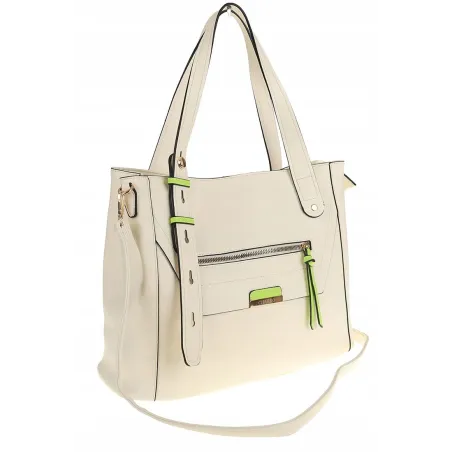 CHARRO Elegancka Torebka Damska kuferek listonoszka CH736244 White