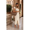 Torebka damska shopper A4 elegancka torba duża modna do pracy PJ281 Beżowa