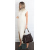 Torebka damska shopper A4 elegancka torba duża do pracy PJ281 Czekoladowa