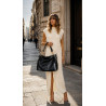 Torebka damska shopper A4 elegancka torba duża modna do pracy PJ281 Czarna