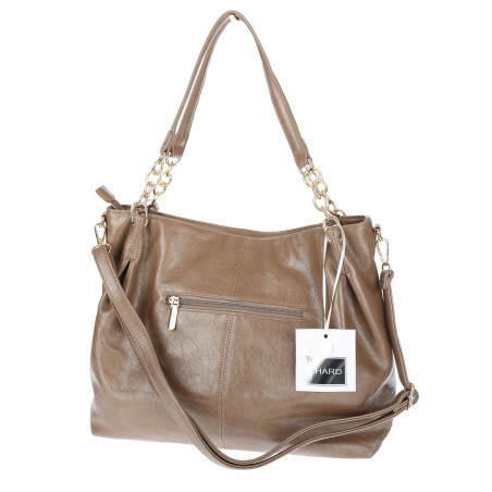 Torebka damska shopper A4 elegancka torba duża modna do pracy PJ281 Beżowa
