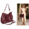 Torebka damska shopper A4 elegancka torba duża modna do pracy PJ281 Bordowa