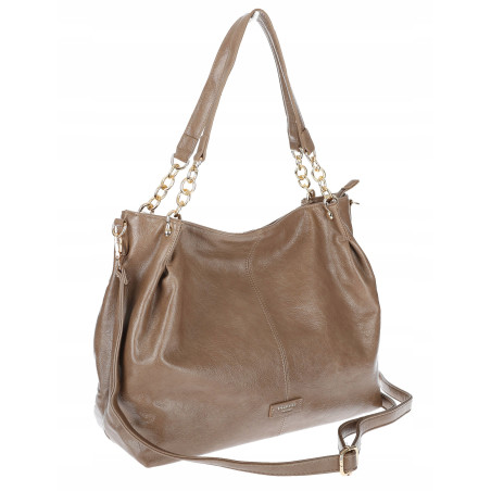Torebka damska shopper A4 elegancka torba duża modna do pracy PJ281 Beżowa
