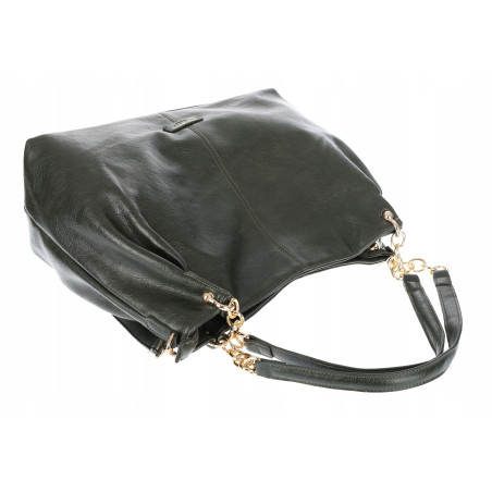Torebka damska shopper A4 elegancka torba modna duża do pracy PJ281 Zielona