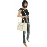 CHARRO Elegancka Torebka Damska kuferek listonoszka CH736244 White