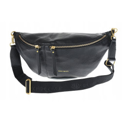 Torebka damska nerka torba listonoszka crossbody szeroki pasek RS941 Czarna