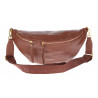Torebka damska nerka listonoszka crossbody szeroki pasek RS941 Brązowa