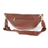 Torebka damska nerka listonoszka crossbody szeroki pasek RS941 Brązowa