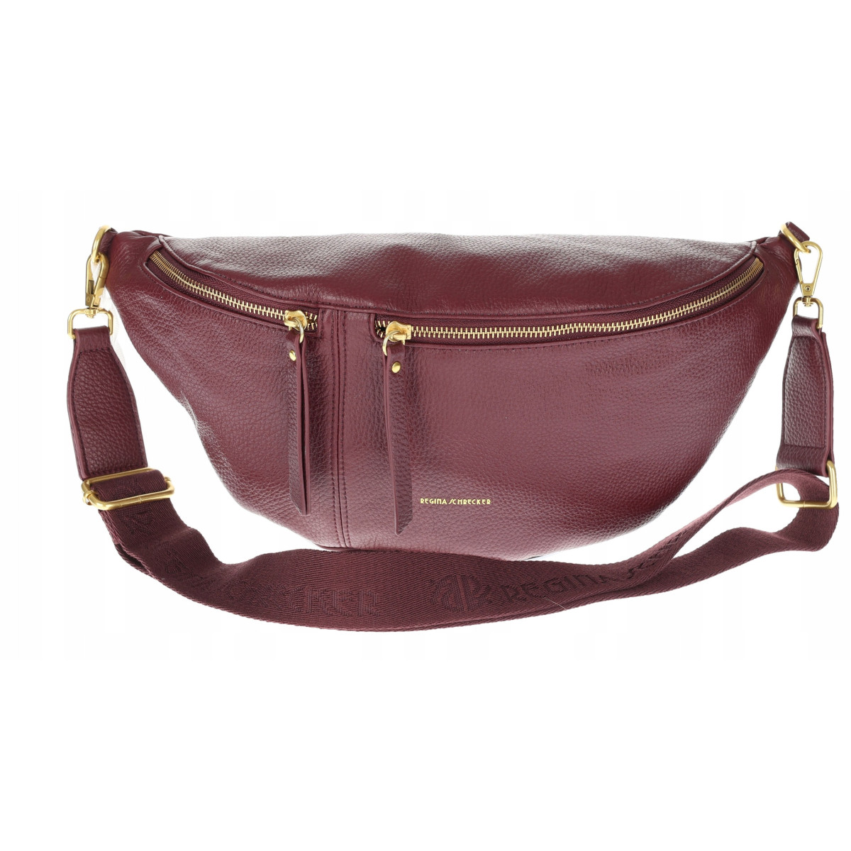 Torebka damska nerka listonoszka crossbody szeroki pasek RS941 Bordowa