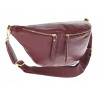 Torebka damska nerka listonoszka crossbody szeroki pasek RS941 Bordowa