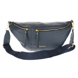 Torebka damska nerka listonoszka crossbody szeroki pasek RS941 Granatowa