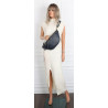 Torebka damska nerka listonoszka crossbody szeroki pasek RS941 Granatowa