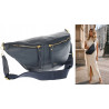Torebka damska nerka listonoszka crossbody szeroki pasek RS941 Granatowa