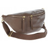 Torebka damska nerka listonoszka crossbody szeroki pasek RS941 Brązowa