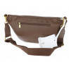 Torebka damska nerka listonoszka crossbody szeroki pasek RS941 Brązowa
