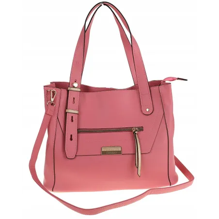CHARRO Elegancka Torebka Damska kuferek listonoszka CH736244 Pink